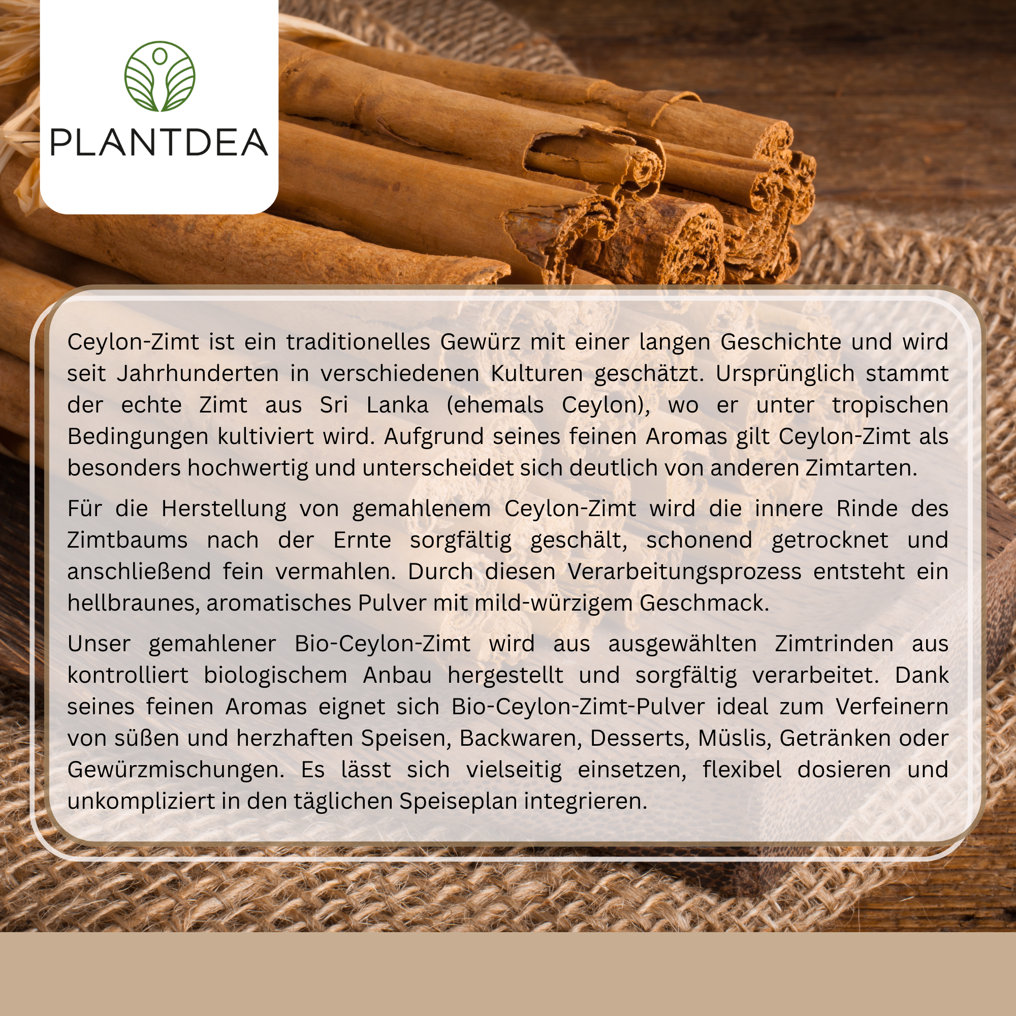 Bio Zimt Ceylon gemahlen