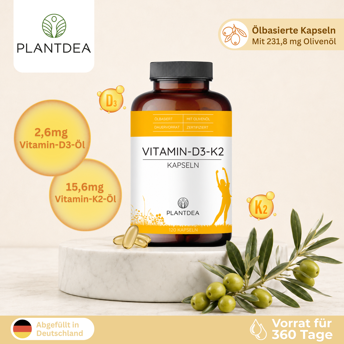 Vitamin D3-K2 Kapseln