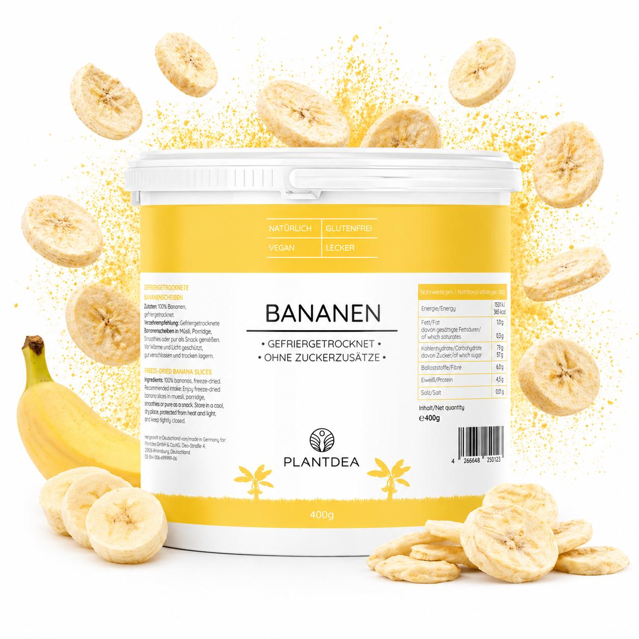 Gefriergetrocknete Bananen