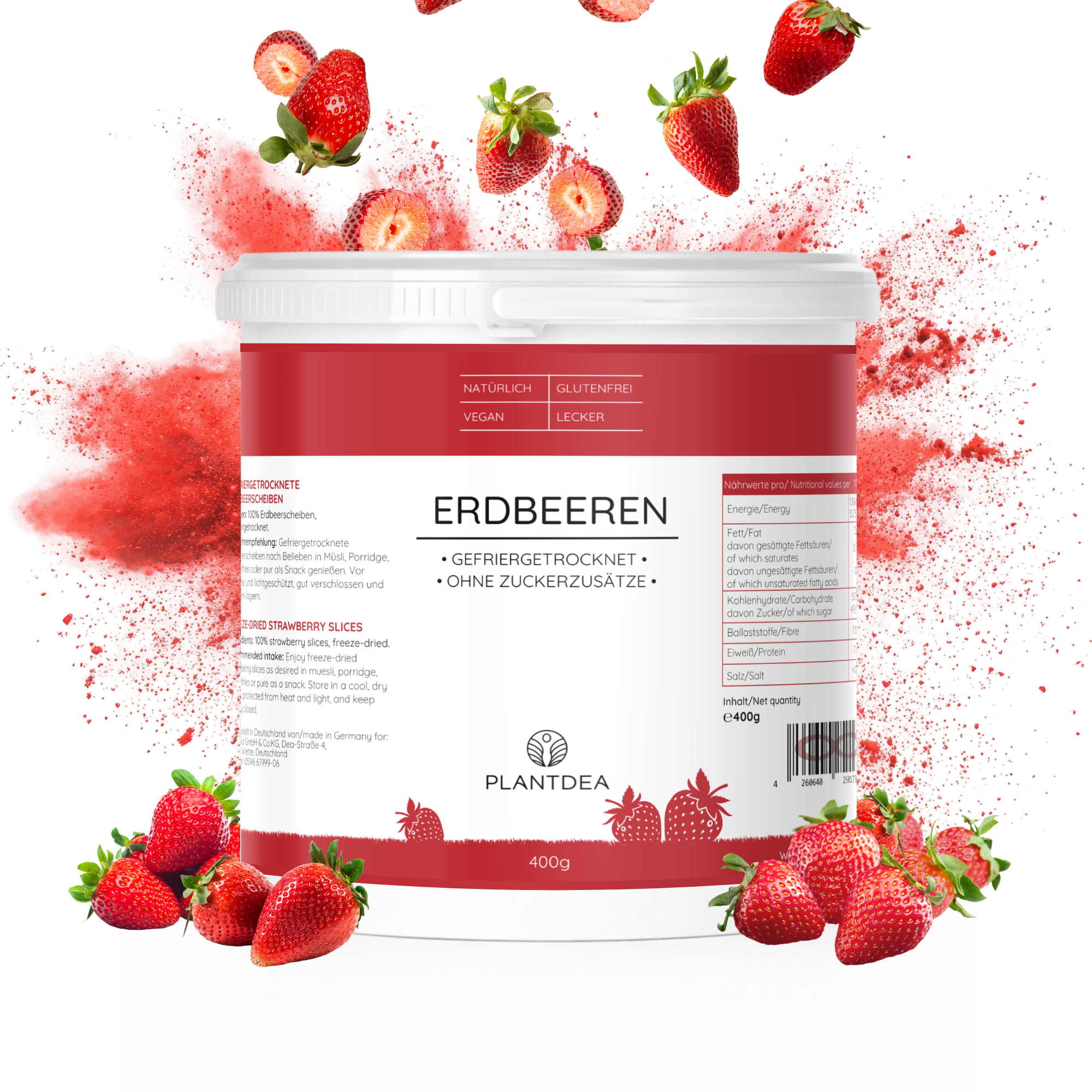 Gefriergetrocknete Erdbeeren