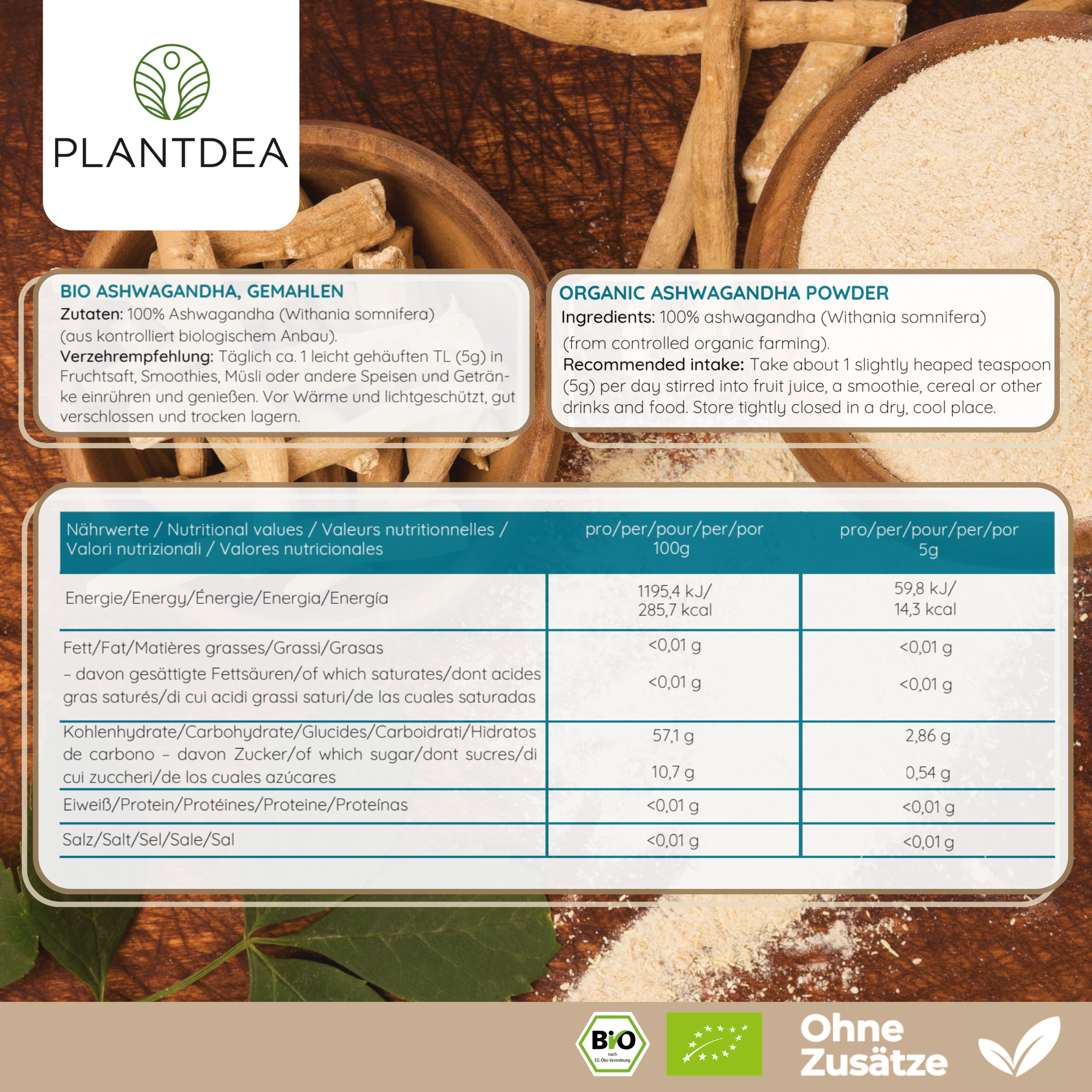 Bio Ashwagandha Pulver