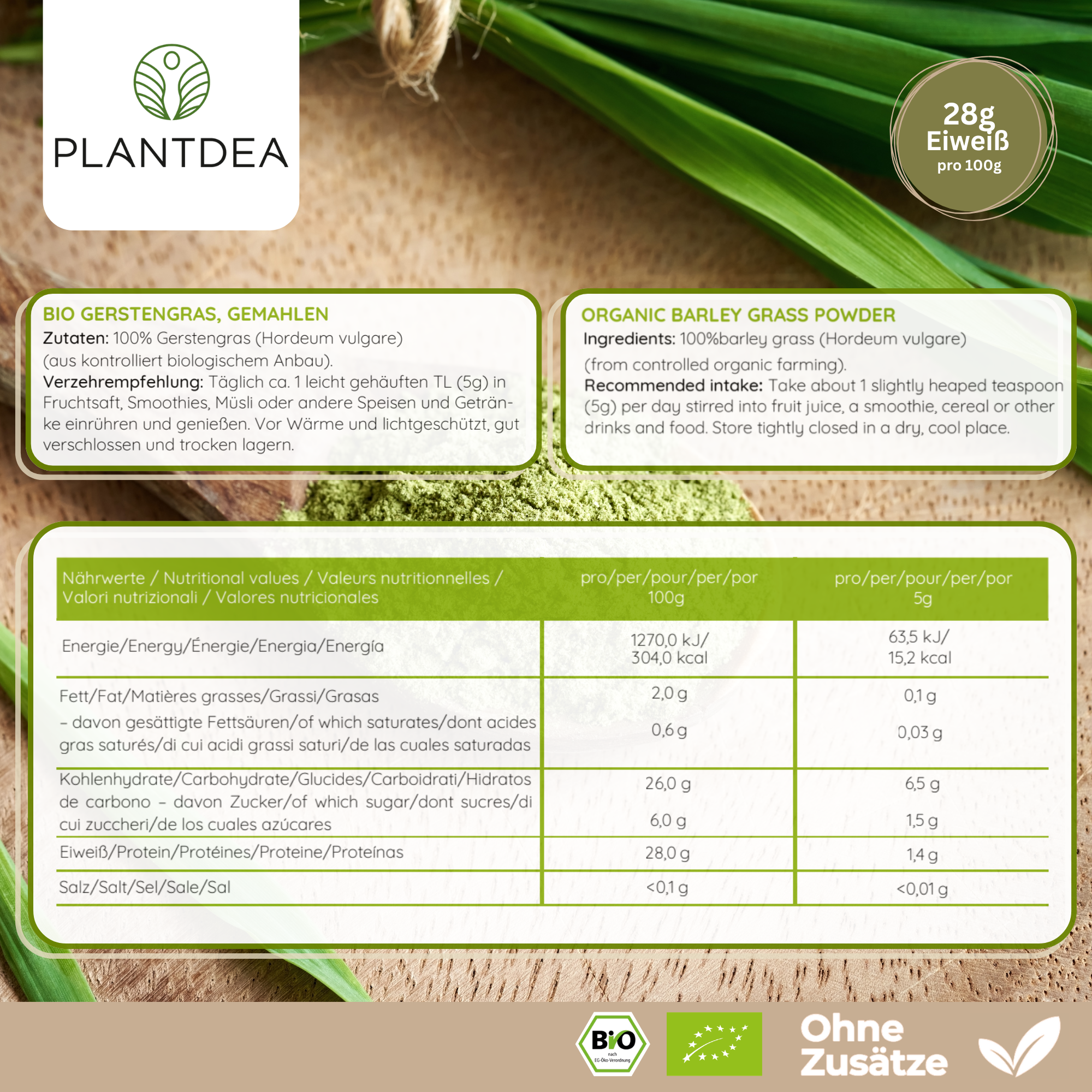 Bio Gerstengraspulver
