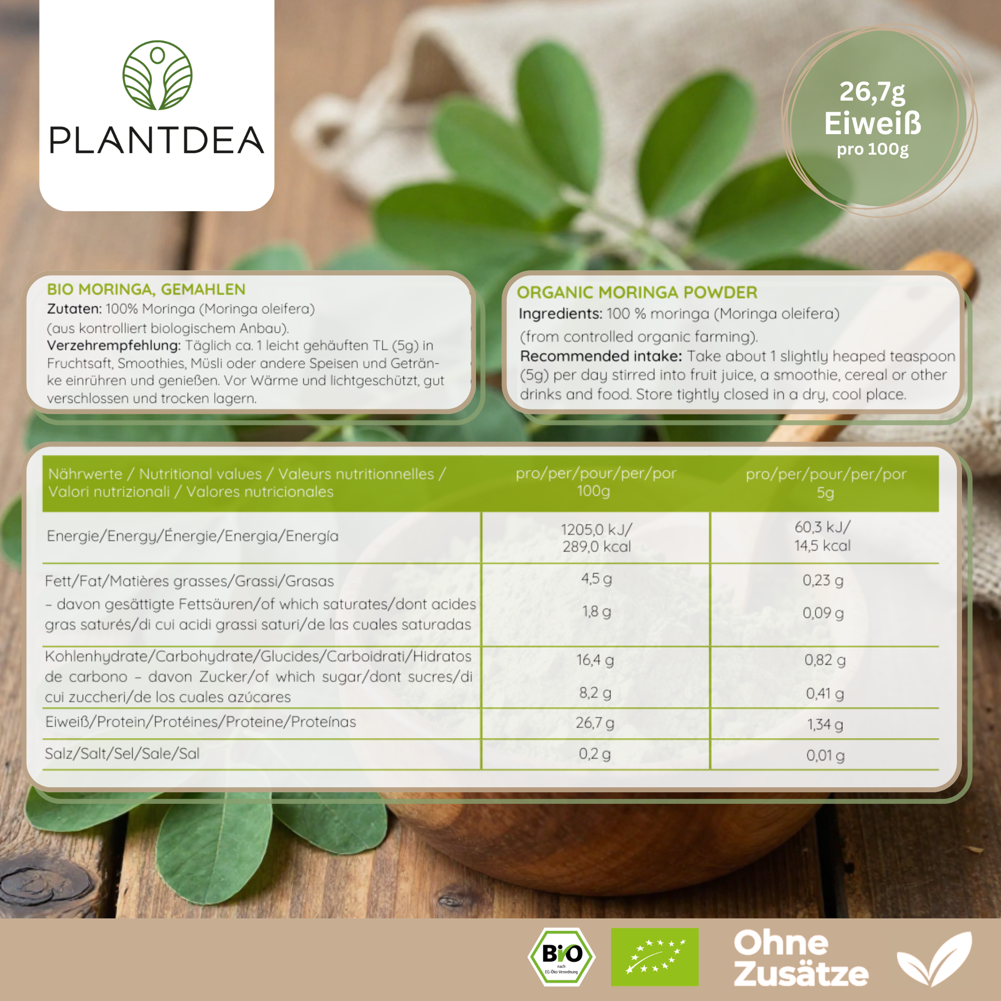 Bio Moringa Pulver