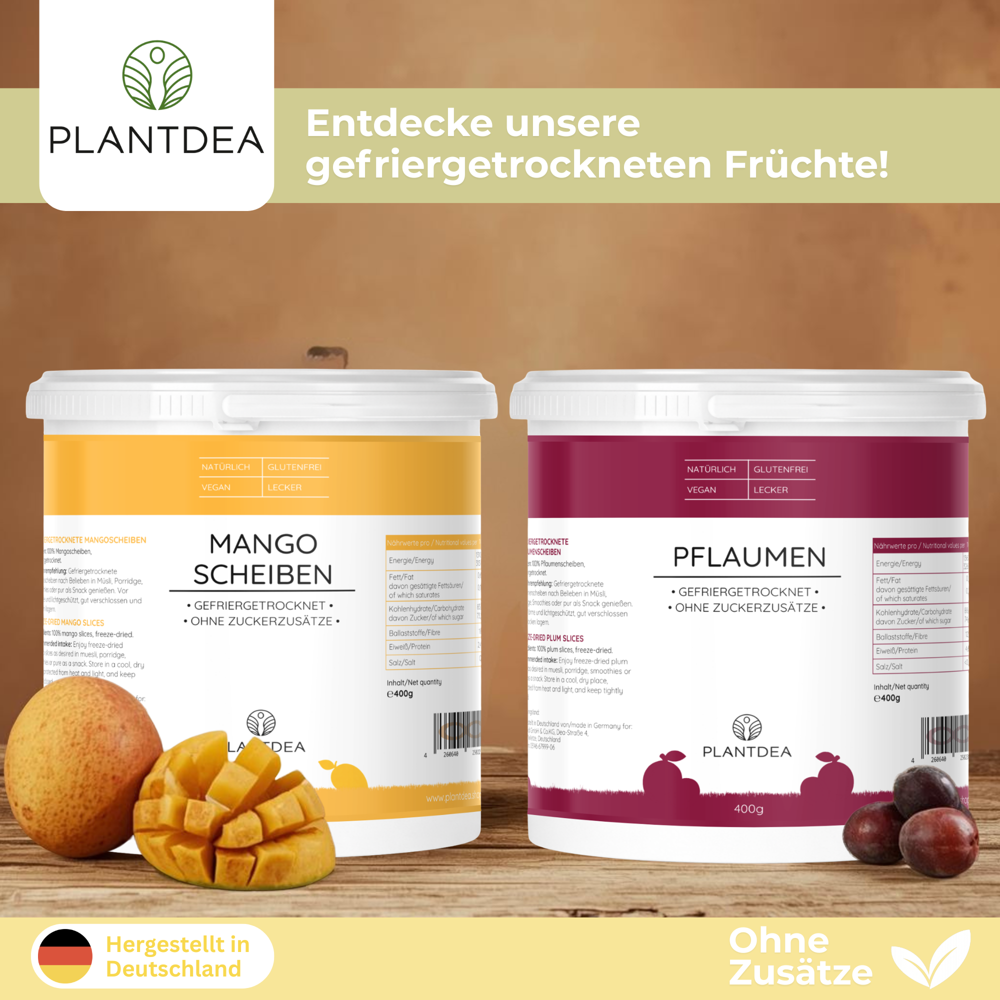 Gefriergetrocknete Bananen