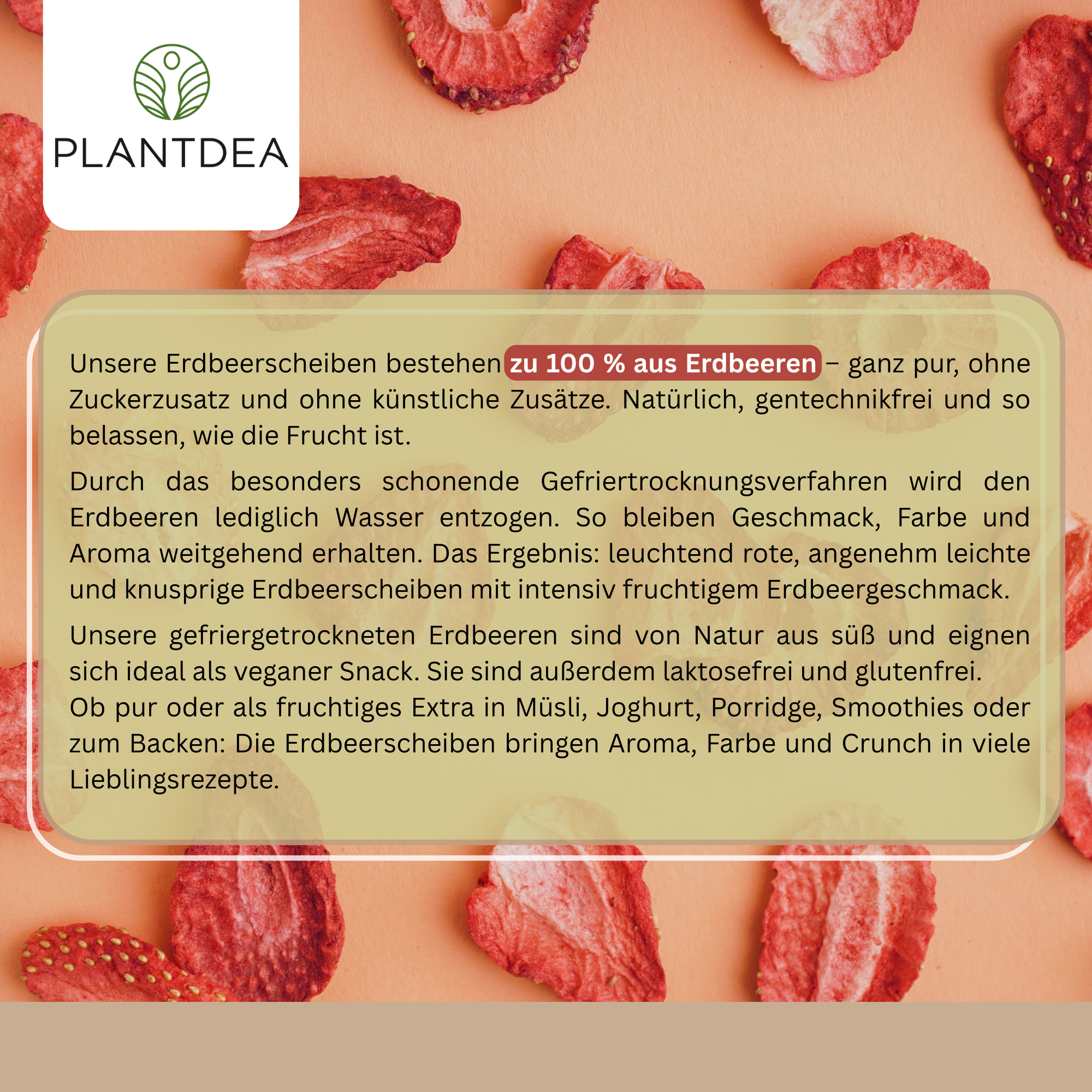 Gefriergetrocknete Erdbeeren