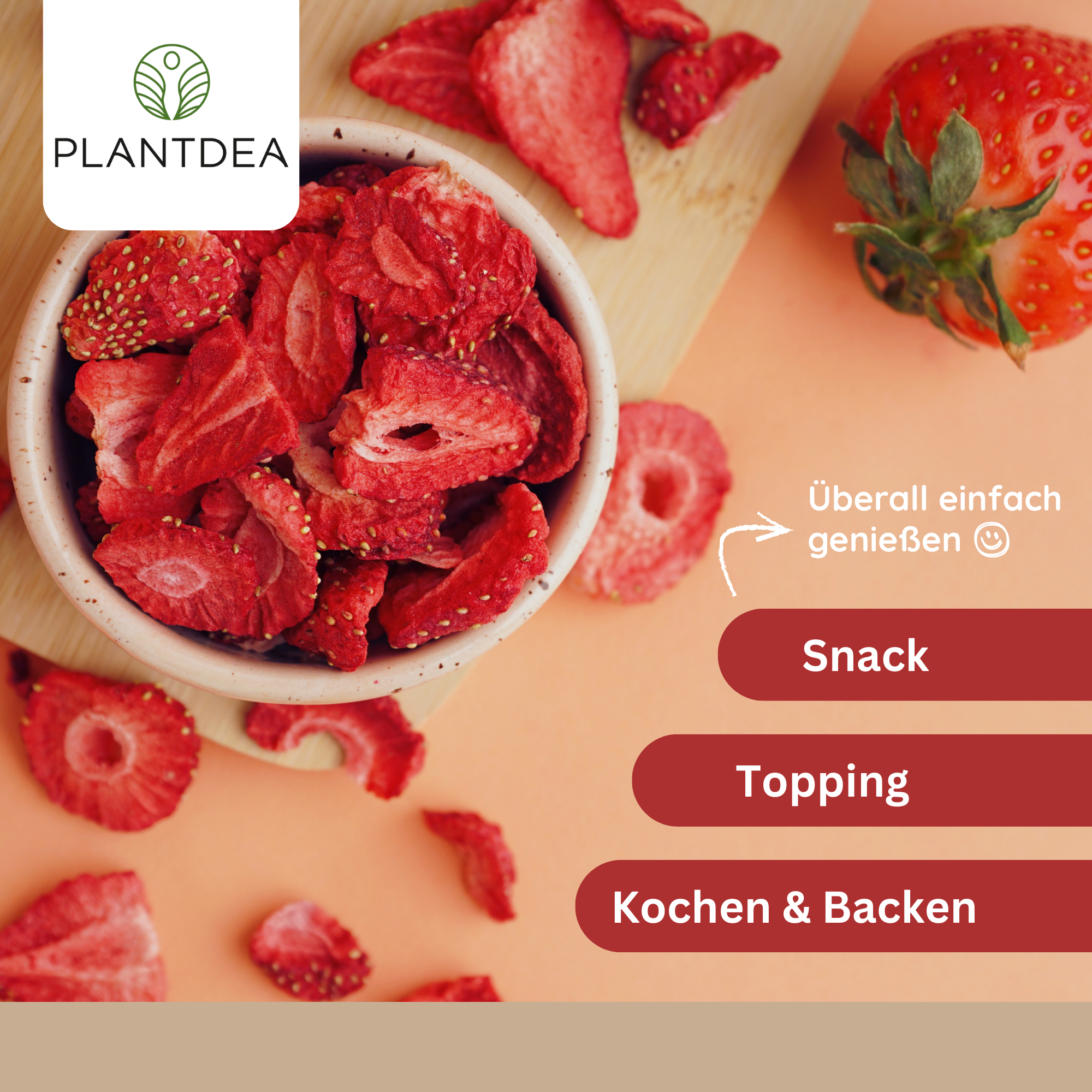 Gefriergetrocknete Erdbeeren
