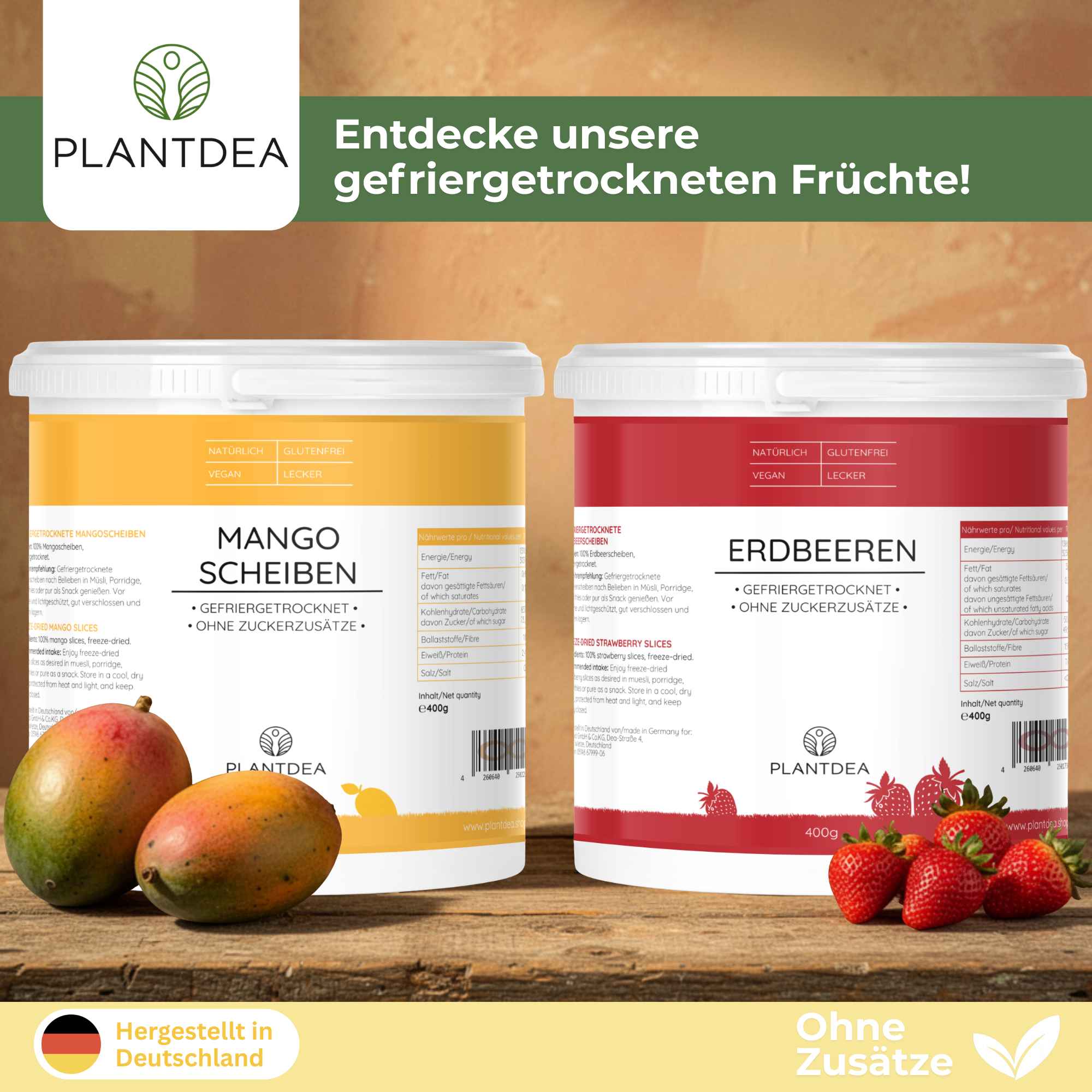 Gefriergetrocknete Mangoscheiben