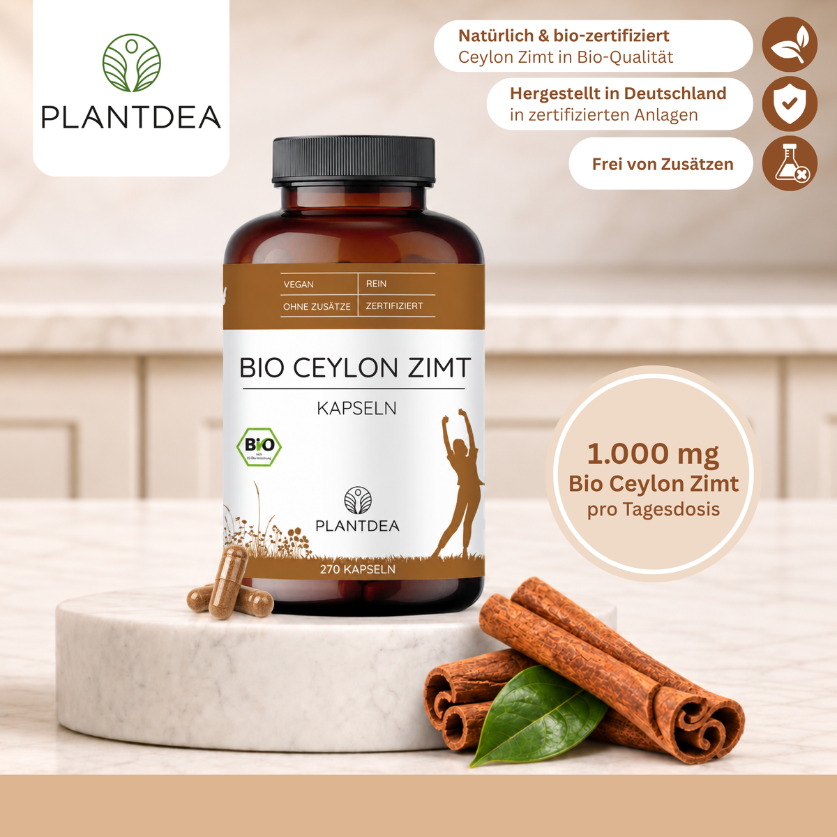 Bio Ceylon Zimt Kapseln