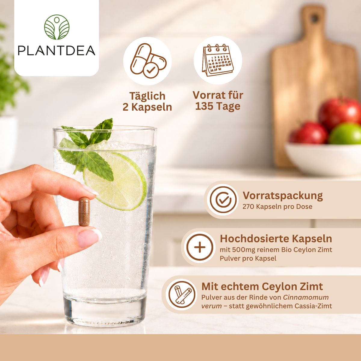 Bio Ceylon Zimt Kapseln