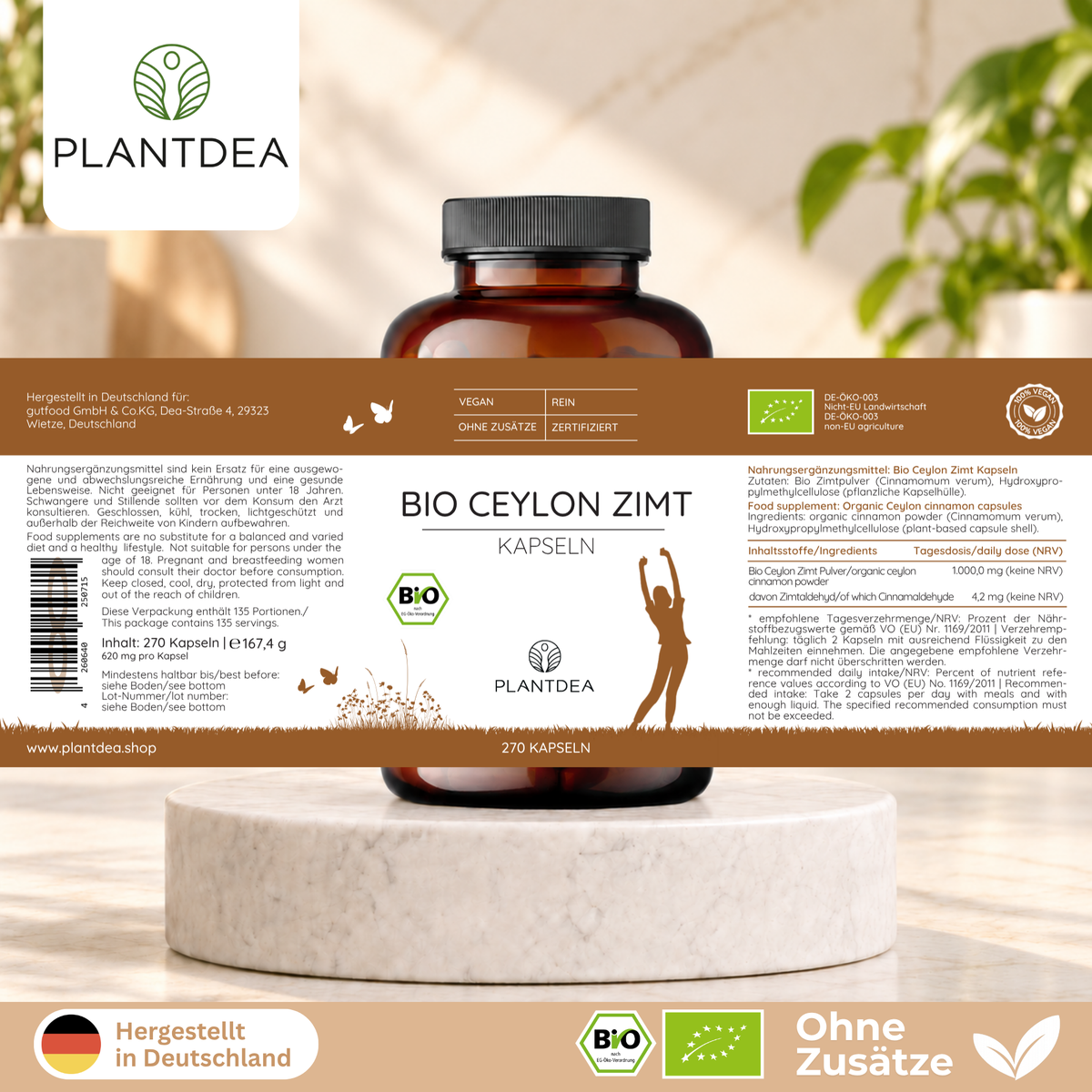 Bio Ceylon Zimt Kapseln